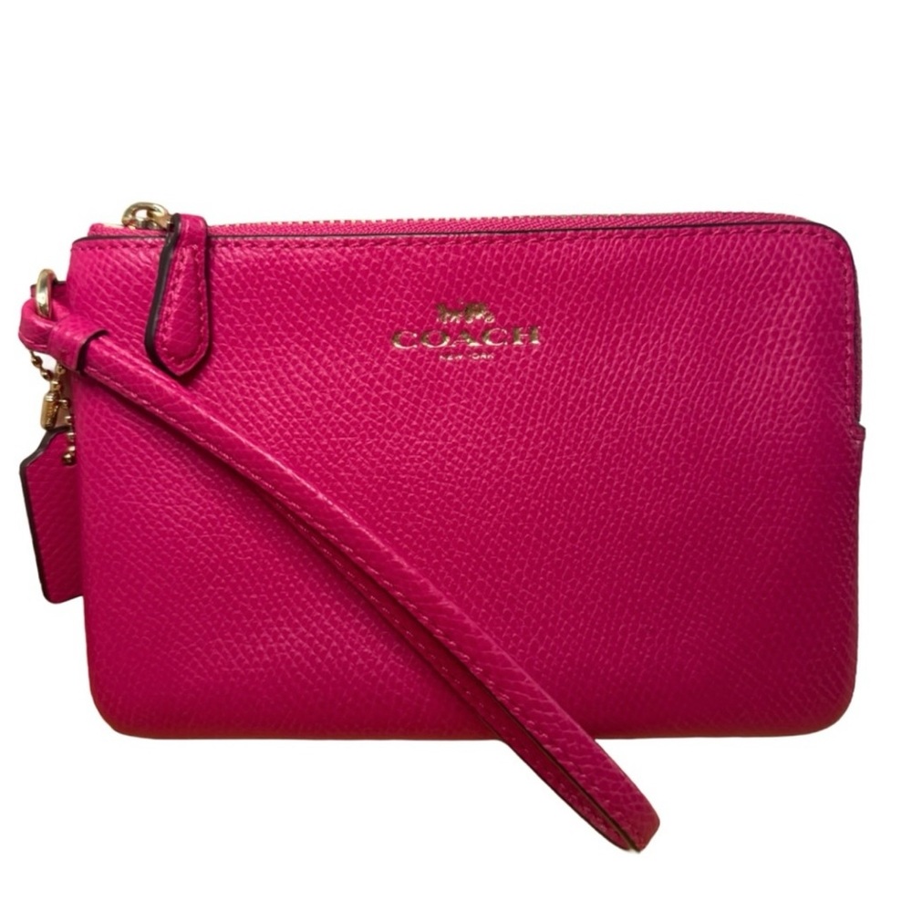 Coach dragon fruit wristlet